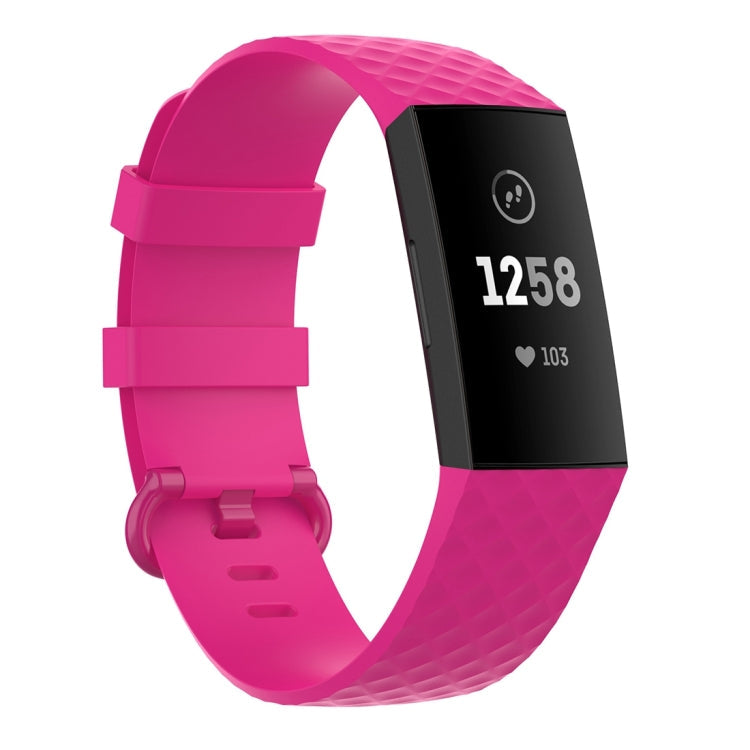 Silver Color Buckle TPU Wrist Strap Watch Band for Fitbit Charge 4 / Charge 4 SE / Charge 3 / Charge 3 SE, Size: S