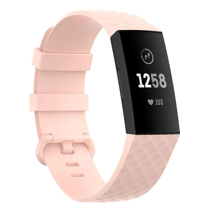 Silver Color Buckle TPU Wrist Strap Watch Band for Fitbit Charge 4 / Charge 4 SE / Charge 3 / Charge 3 SE, Size: S