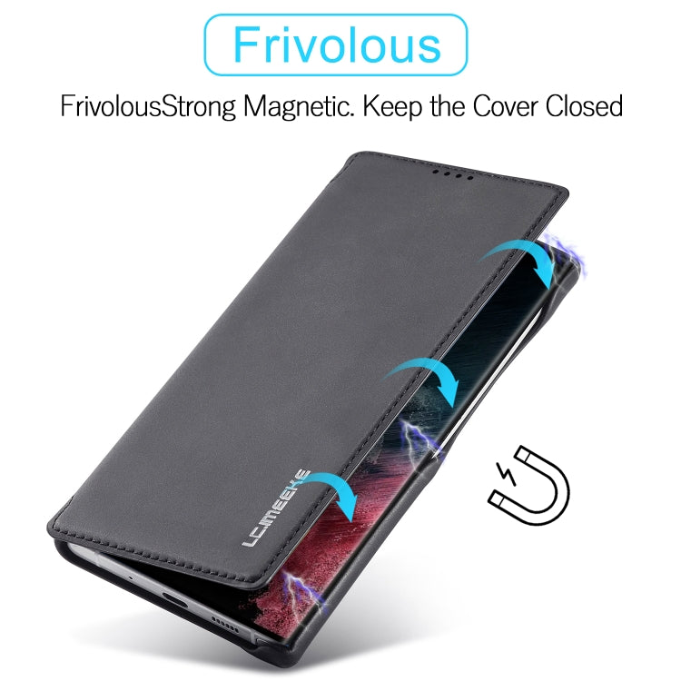 LC.IMEEKE Hon Ancient Series Horizontal Flip Leather Phone Case, For Samsung Galaxy S23 Ultra 5G