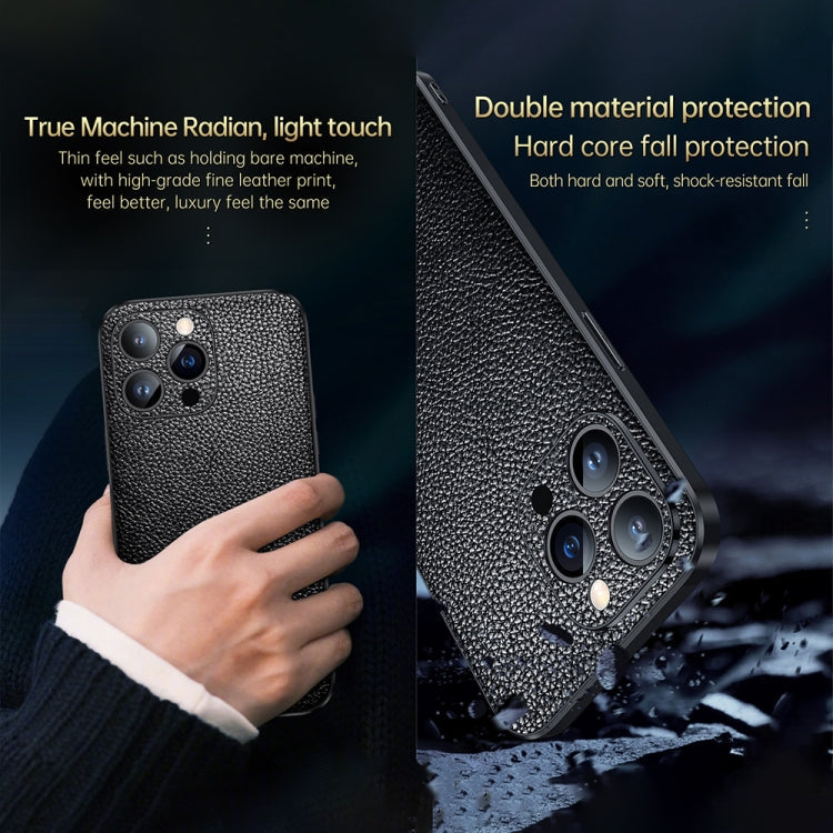 SULADA Invisible Bracket Leather Back Cover Phone Case, For iPhone 13, For iPhone 13 Pro, For iPhone 13 Pro Max