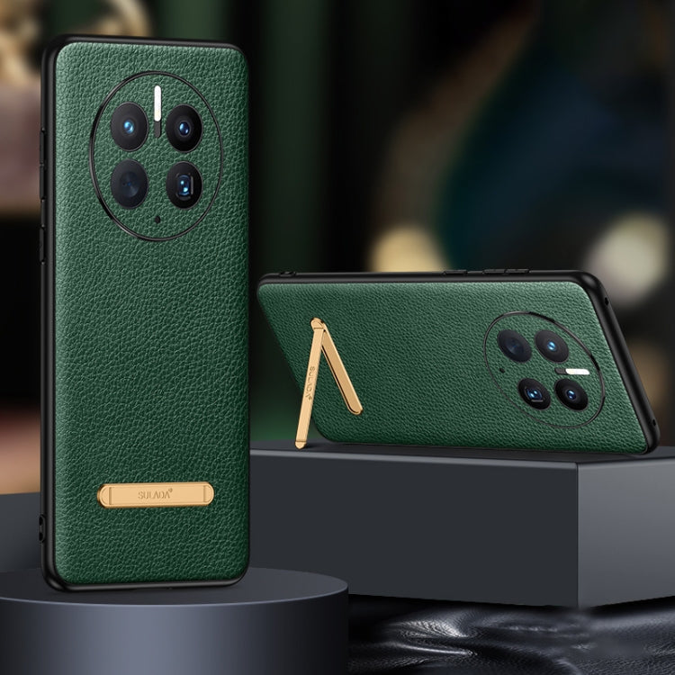 SULADA Invisible Bracket Leather Back Cover Phone Case, For Huawei Mate 40, For Huawei Mate 40 Pro, For Huawei Mate 50, For Huawei Mate 50 Pro