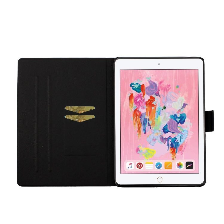 Coloured Drawing Pattern Horizontal Flip Leather Case with Holder & Card Slot & Sleep / Wake-up Function, For iPad Air / Air 2, For iPad 9.7 (2018) & (2017)