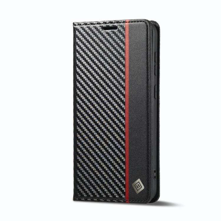 LC.IMEEKE Carbon Fiber PU + TPU Horizontal Flip Leather Phone Case, For Samsung Galaxy S23 5G, For Samsung Galaxy S23+ 5G, For Samsung Galaxy S23 Ultra 5G