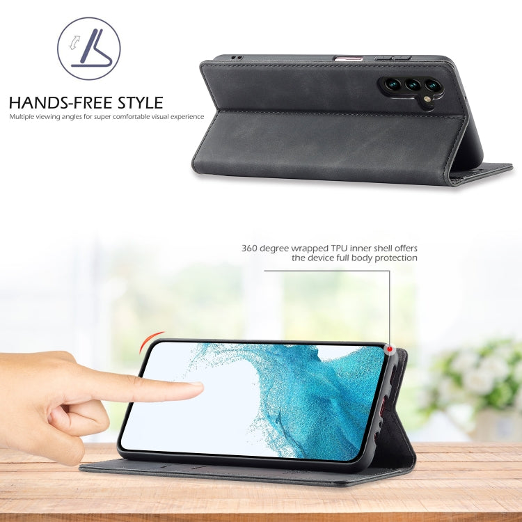 LC.IMEEKE Strong Magnetism Microfiber Leather Phone Case, For Samsung Galaxy A54 5G