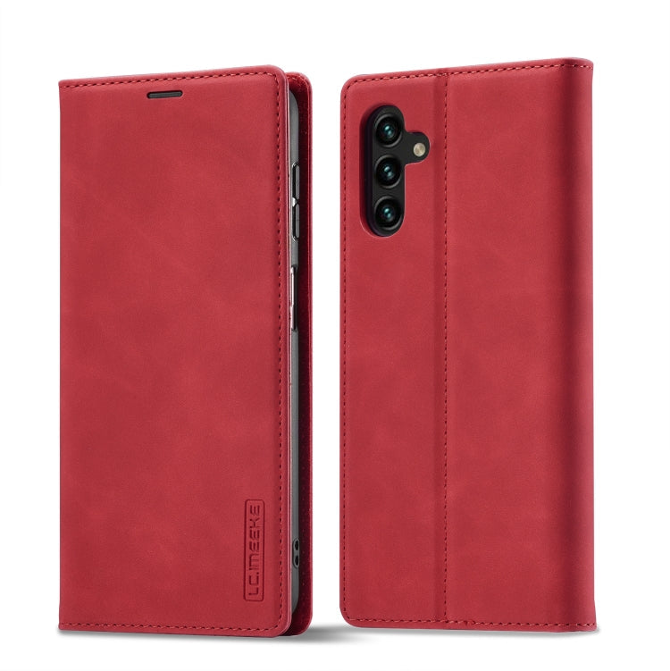 LC.IMEEKE Strong Magnetism Microfiber Leather Phone Case, For Samsung Galaxy A54 5G