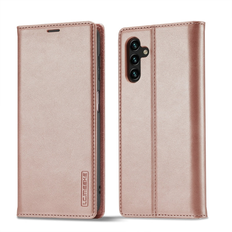 LC.IMEEKE Strong Magnetism Microfiber Leather Phone Case, For Samsung Galaxy A54 5G