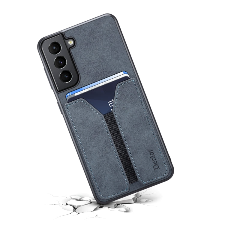 Denior DV Elastic Card PU Back Cover Phone Case, For Samsung Galaxy S23 5G, For Samsung Galaxy S23+ 5G, For Samsung Galaxy S23 Ultra 5G