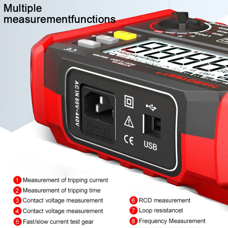 HABOTEST HT5910 Leakage Switch & Loop Resistance Tester, HT5910