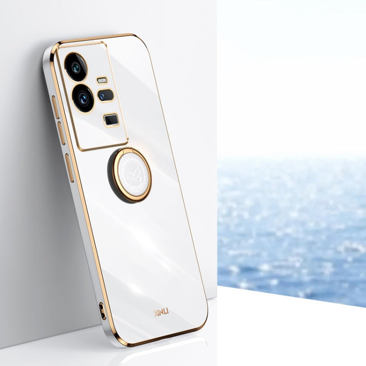 XINLI Straight Edge 6D Electroplate TPU Phone Case with Ring Holder, For vivo iQOO 11 Pro 5G, For Xiaomi Redmi 12C 4G, For Xiaomi Redmi Note 12 Pro Speed