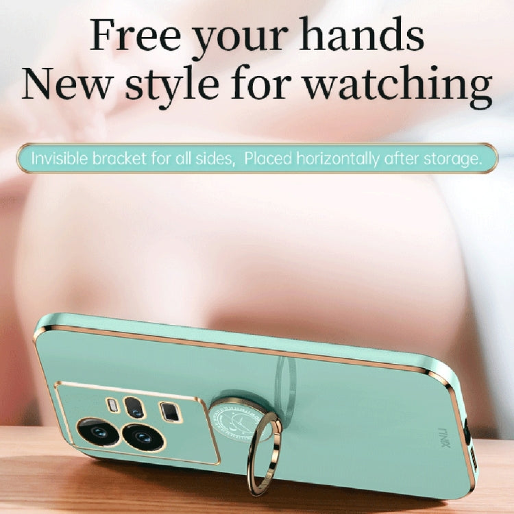 XINLI Straight Edge 6D Electroplate TPU Phone Case with Ring Holder, For vivo iQOO 11 Pro 5G, For Xiaomi Redmi 12C 4G, For Xiaomi Redmi Note 12 Pro Speed