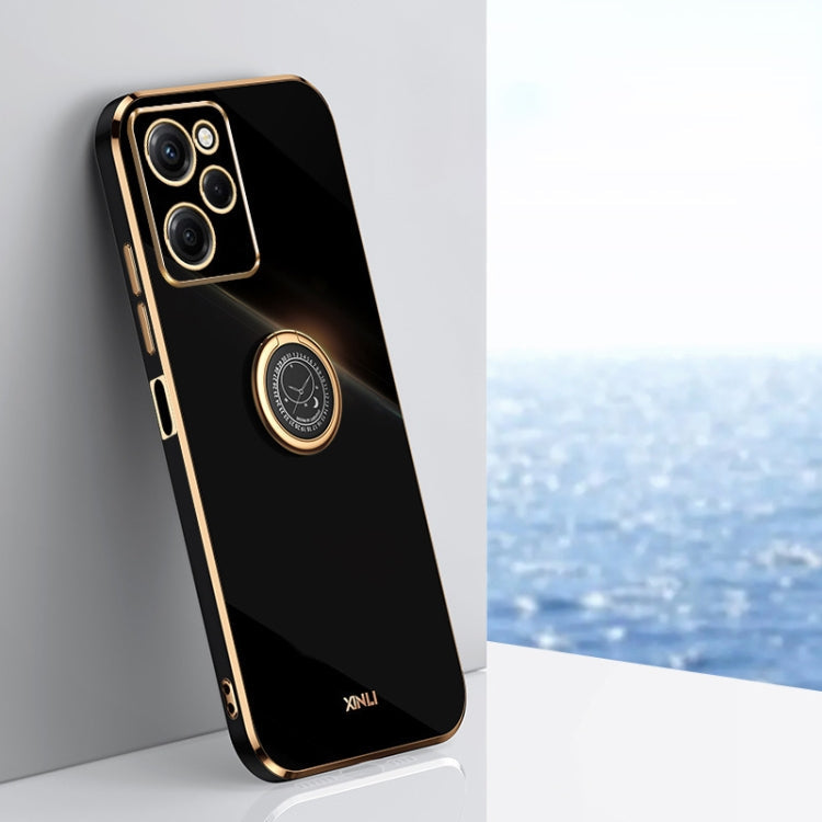 XINLI Straight Edge 6D Electroplate TPU Phone Case with Ring Holder, For vivo iQOO 11 Pro 5G, For Xiaomi Redmi 12C 4G, For Xiaomi Redmi Note 12 Pro Speed