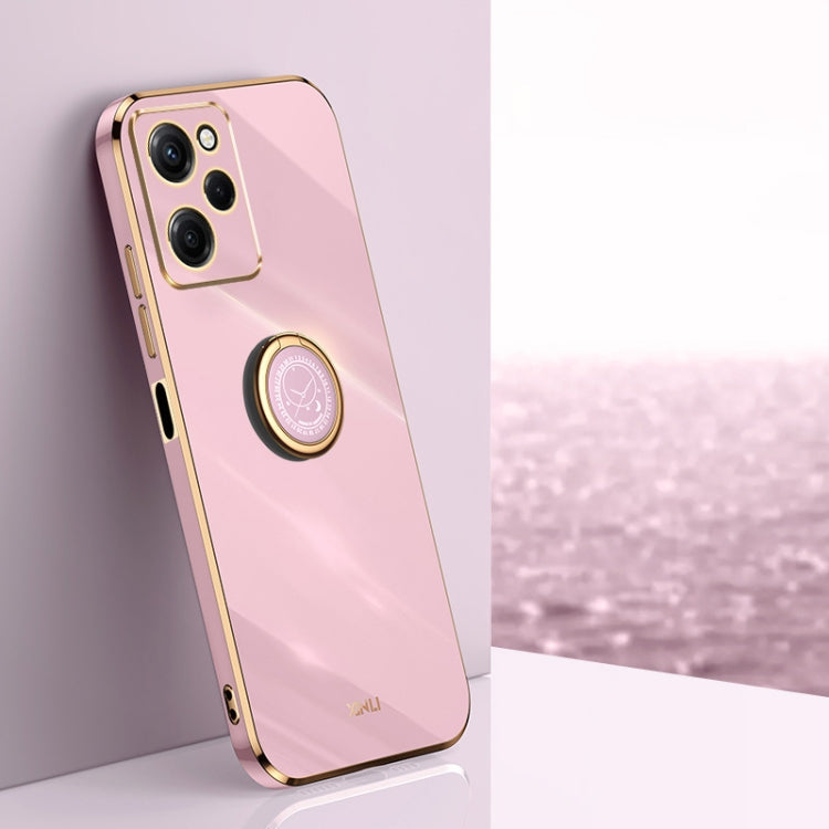 XINLI Straight Edge 6D Electroplate TPU Phone Case with Ring Holder, For vivo iQOO 11 Pro 5G, For Xiaomi Redmi 12C 4G, For Xiaomi Redmi Note 12 Pro Speed