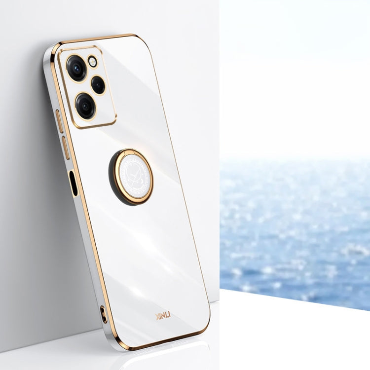 XINLI Straight Edge 6D Electroplate TPU Phone Case with Ring Holder, For vivo iQOO 11 Pro 5G, For Xiaomi Redmi 12C 4G, For Xiaomi Redmi Note 12 Pro Speed