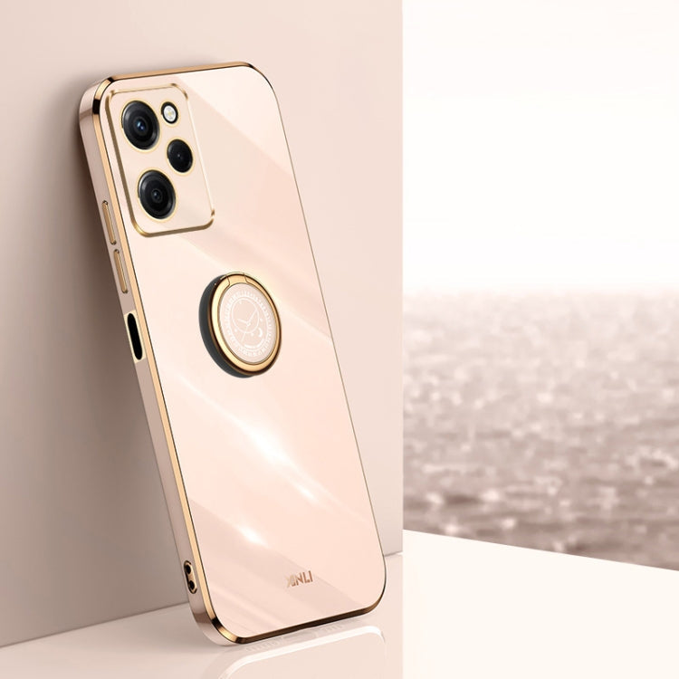 XINLI Straight Edge 6D Electroplate TPU Phone Case with Ring Holder, For vivo iQOO 11 Pro 5G, For Xiaomi Redmi 12C 4G, For Xiaomi Redmi Note 12 Pro Speed