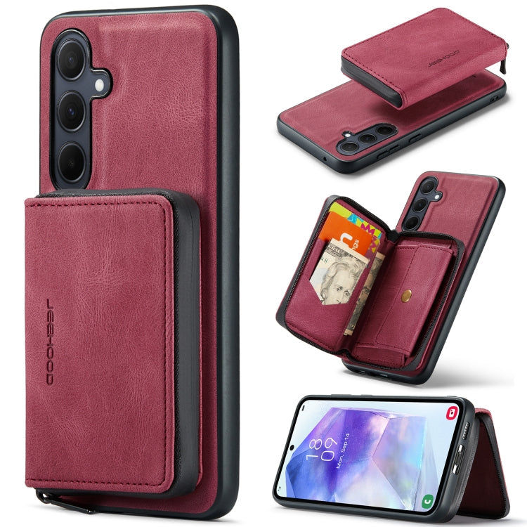 JEEHOOD Magnetic Zipper Horizontal Flip Leather Phone Case, For Samsung Galaxy A15 5G, For Samsung Galaxy A55 5G, For Samsung Galaxy A35 5G, For Samsung Galaxy S24 Ultra 5G