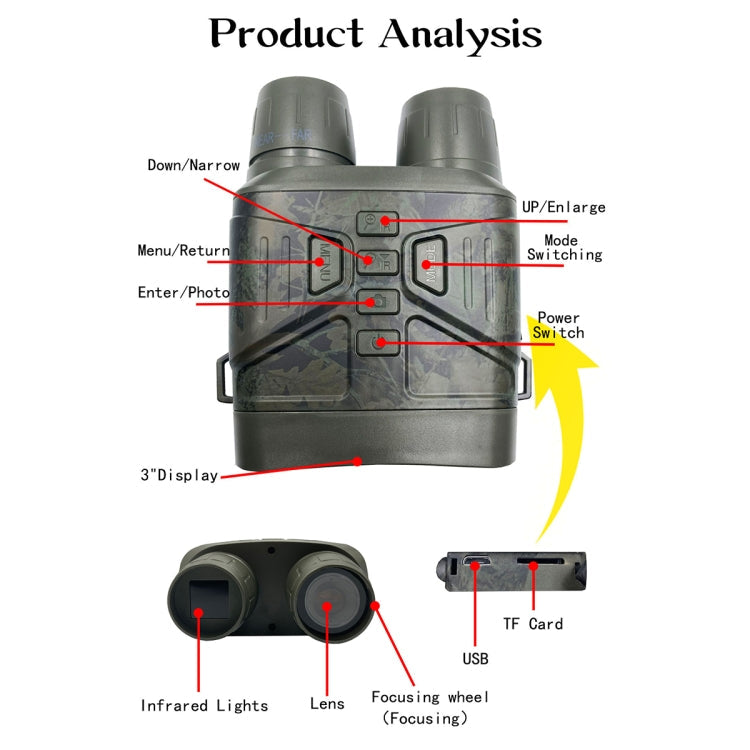 NV4000C Outdoor Hunting 4K HD Binocular Digital Night Vision, NV4000C