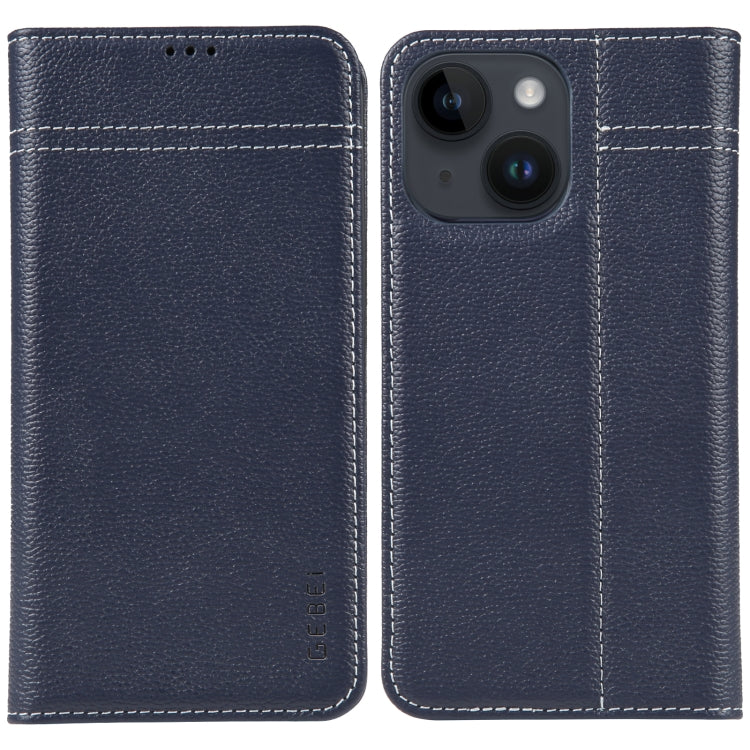 GEBEI Top-grain Horizontal Flip Leather Phone Case, For iPhone 14 Pro Max, For iPhone 14 Pro, For iPhone 14, For iPhone 14 Plus, For iPhone 13 Pro Max, For iPhone 13 Pro
