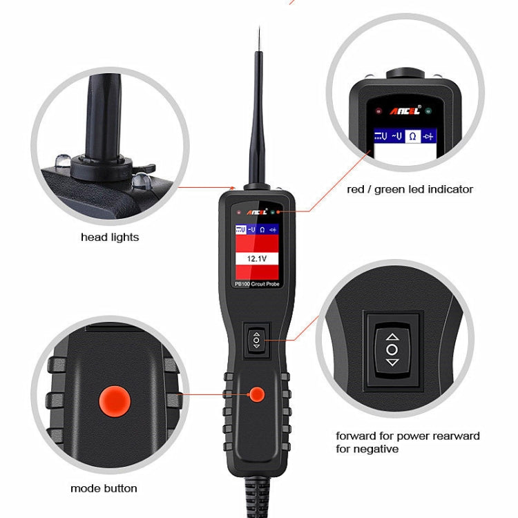 Ancel PB100 12V / 24V Car Electrical Circuit Tester Probe Diagnostic Tool, PB100