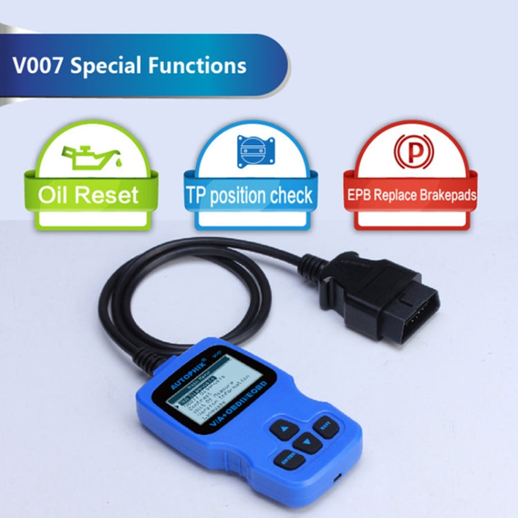 Autophix V007 Car OBD II Scanner Fault Analyzer, V007