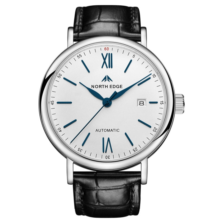 NORTH EDGE AMOY Multifunctional Business Men's Watch Waterproof Leather Mechanical Watch