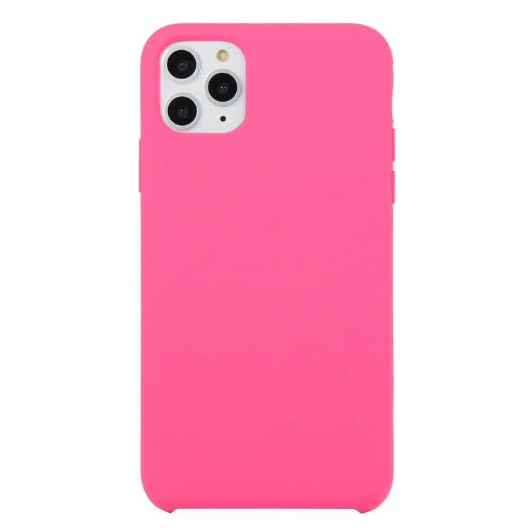 For iPhone 11 Solid Color Solid Silicone  Shockproof Case (Hibiscus Pink), For iPhone 11