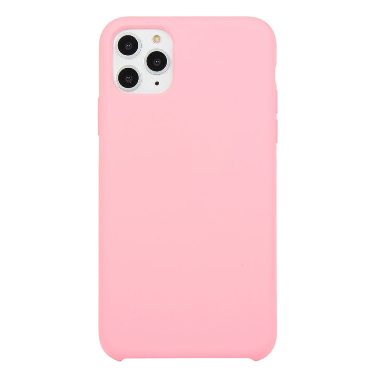 For iPhone 11 Solid Color Solid Silicone  Shockproof Case (Hibiscus Pink), For iPhone 11