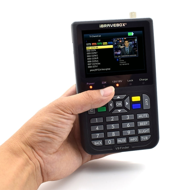 iBRAVEBOX V9 Finder Digital Satellite Signal Finder Meter, EU Plug, AU Plug, UK Plug