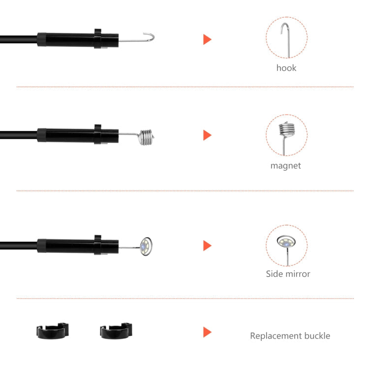 P130 4.3 inch Dual Camera with Screen Endoscope, 2m, 5m, 10m