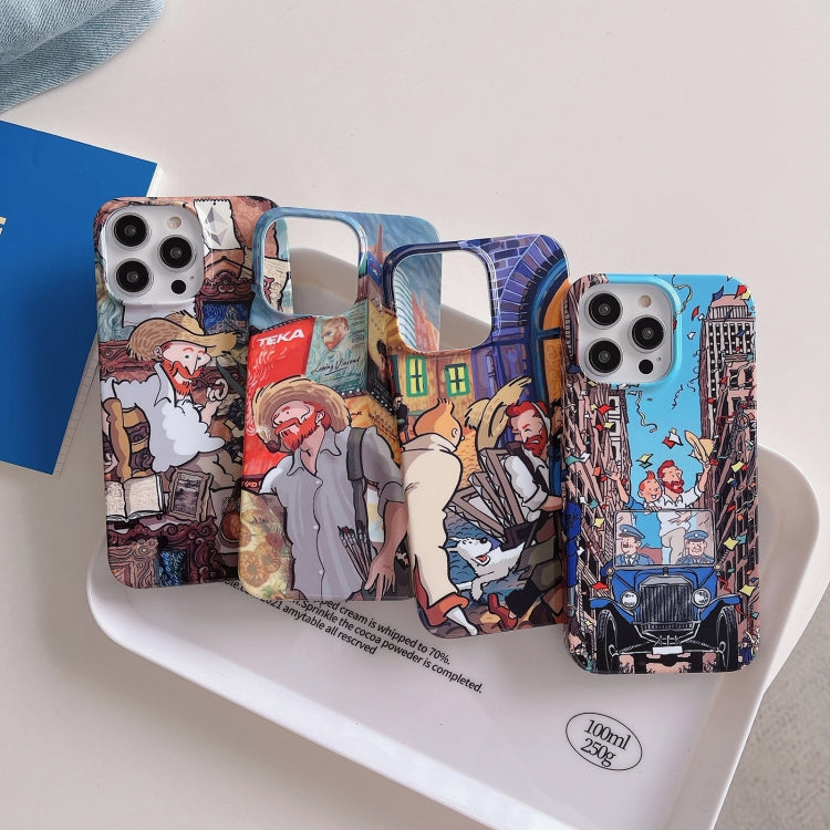Oil Painting Glossy PC Phone Case, For iPhone 14, For iPhone 14 Plus, For iPhone 14 Pro, For iPhone 14 Pro Max, For iPhone 13, For iPhone 13 Pro