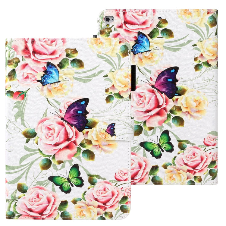 Cross Texture Painted Horizontal  Leather Case with Sleep / Wake-up Function & Card Slot & Holder & Wallet, For iPad 10.2, For iPad Air, For iPad Air 2, For iPad 9.7 inch (2017), For iPad 9.7 (2018), For iPad Pro 9.7, For iPad Mini / 5 / 4 / 3 / 2 /1  ...