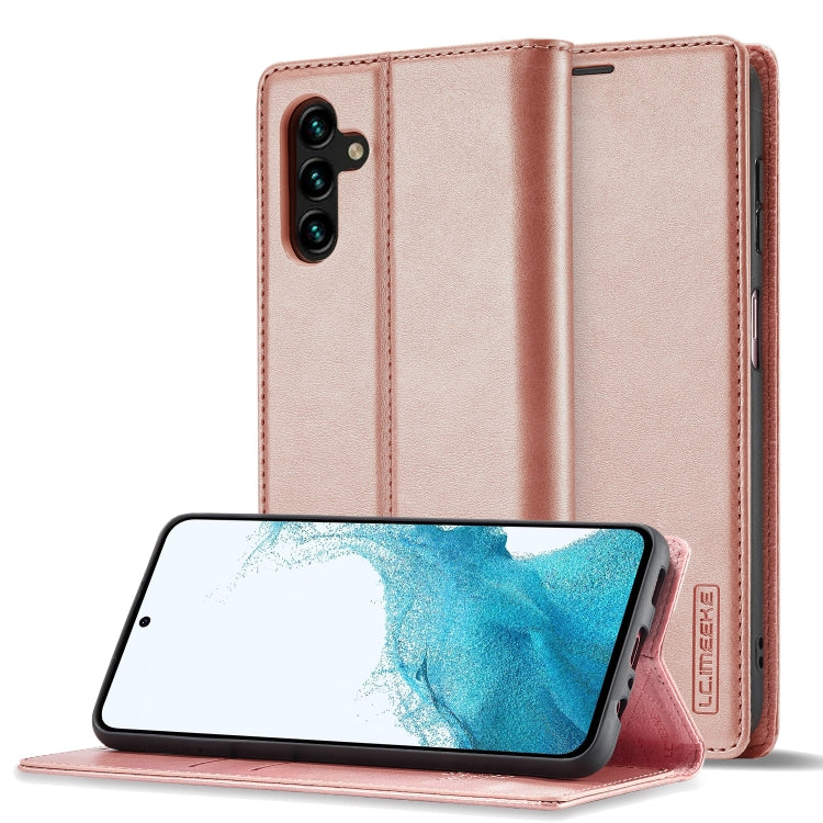 LC.IMEEKE Strong Magnetism Ultra-thin Matte Leather Phone Case, For Samsung Galaxy A34 5G