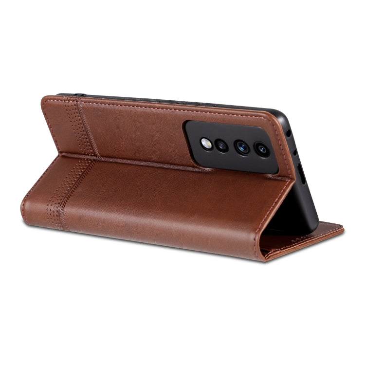 AZNS Magnetic Calf Texture Flip Leather Phone Case, For Honor 80 GT