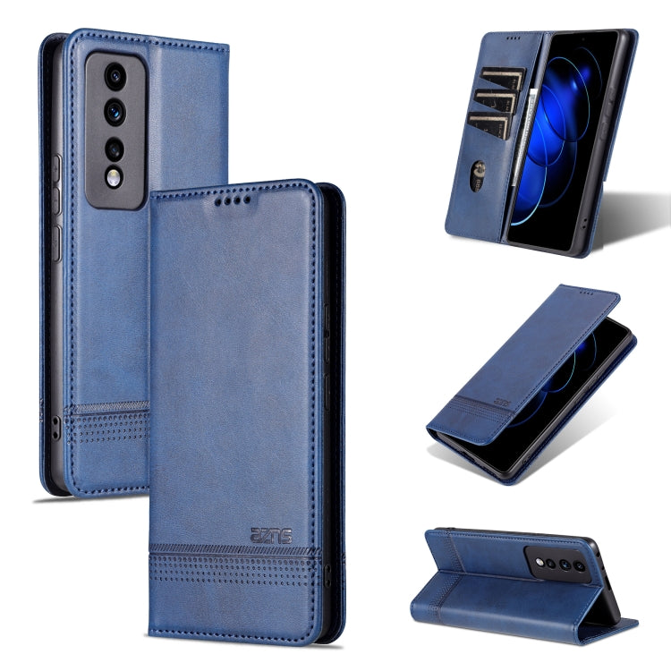 AZNS Magnetic Calf Texture Flip Leather Phone Case, For Honor 80 GT