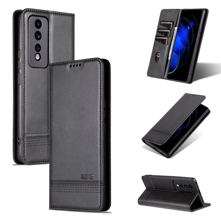 AZNS Magnetic Calf Texture Flip Leather Phone Case, For Honor 80 GT