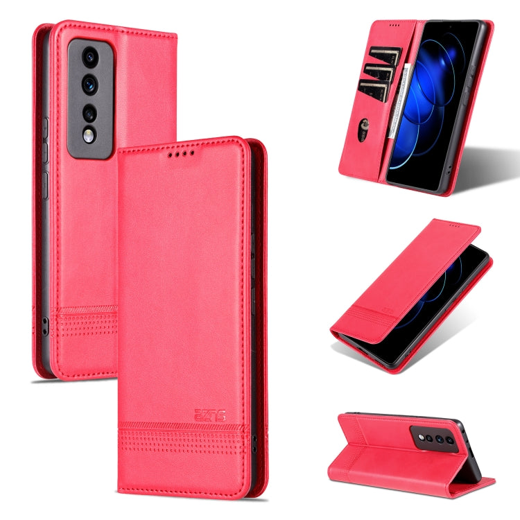 AZNS Magnetic Calf Texture Flip Leather Phone Case, For Honor 80 GT