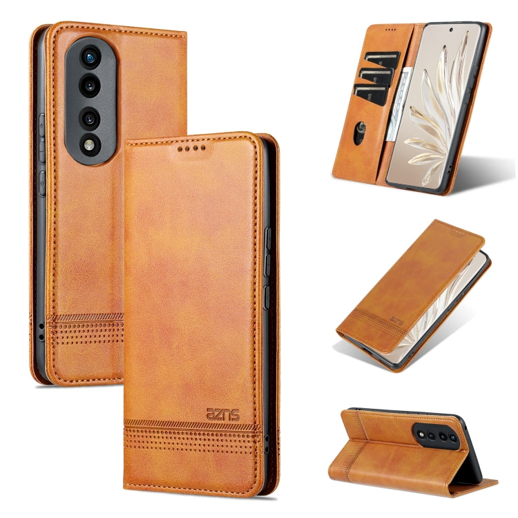 AZNS Magnetic Calf Texture Flip Leather Phone Case, For Honor X50i/90 Lite, For Honor Play 40, For Honor 90 Pro, For Honor 90