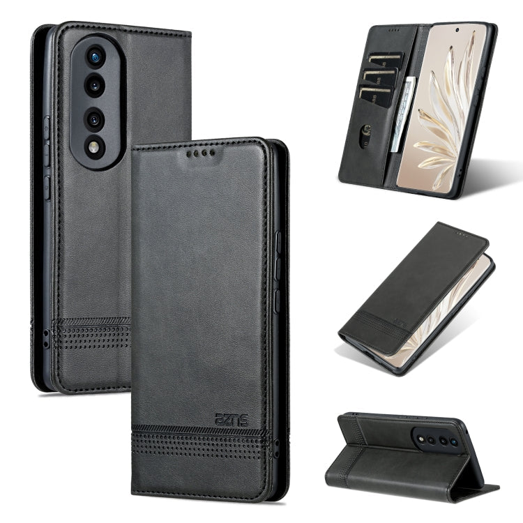AZNS Magnetic Calf Texture Flip Leather Phone Case, For Honor X50i/90 Lite, For Honor Play 40, For Honor 90 Pro, For Honor 90