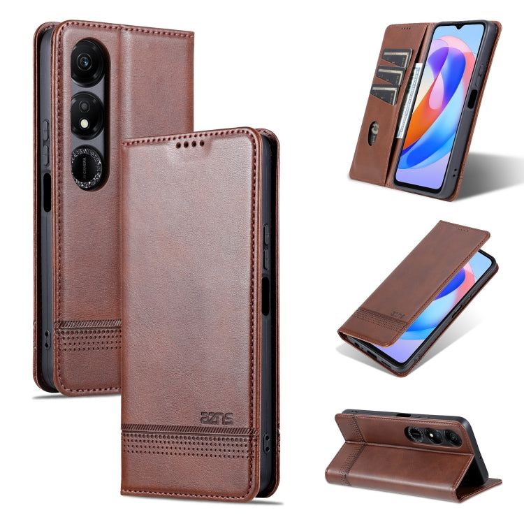 AZNS Magnetic Calf Texture Flip Leather Phone Case, For Honor X50i/90 Lite, For Honor Play 40, For Honor 90 Pro, For Honor 90