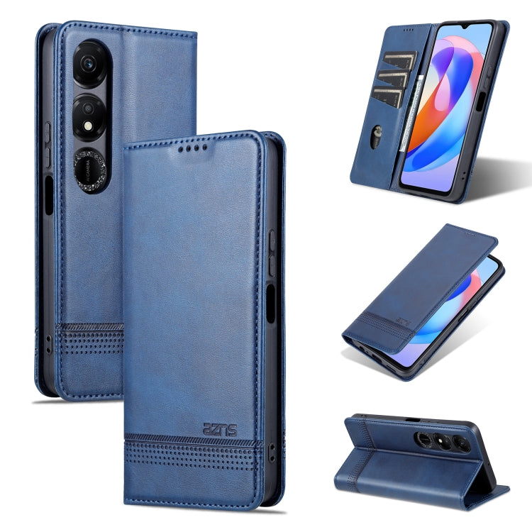AZNS Magnetic Calf Texture Flip Leather Phone Case, For Honor X50i/90 Lite, For Honor Play 40, For Honor 90 Pro, For Honor 90