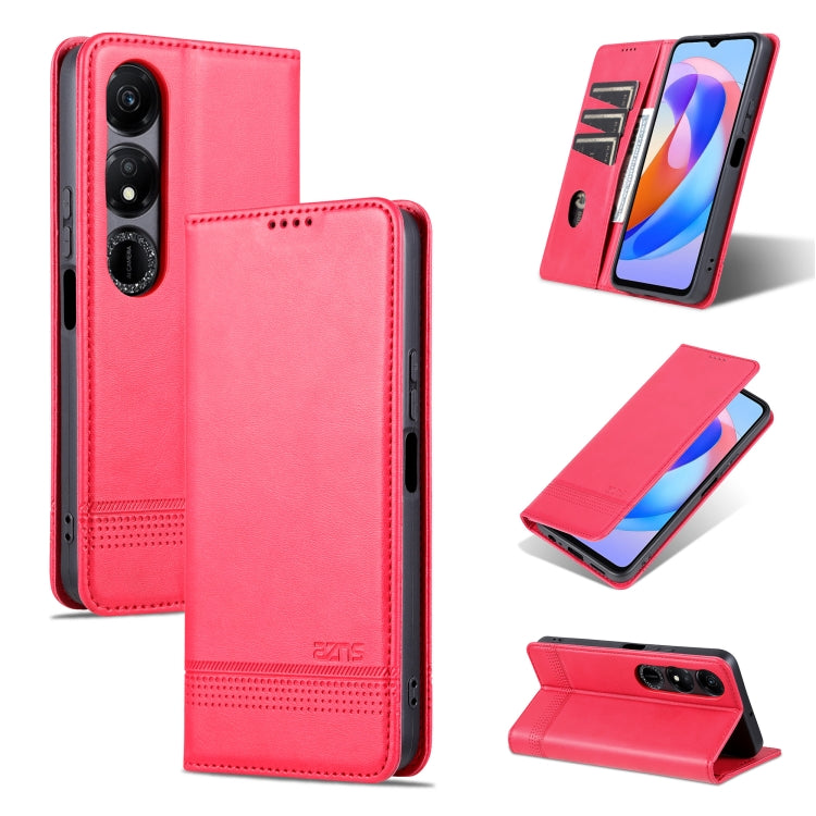 AZNS Magnetic Calf Texture Flip Leather Phone Case, For Honor X50i/90 Lite, For Honor Play 40, For Honor 90 Pro, For Honor 90