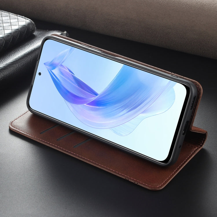 AZNS Magnetic Calf Texture Flip Leather Phone Case, For Honor X50i/90 Lite, For Honor Play 40, For Honor 90 Pro, For Honor 90