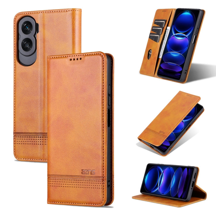 AZNS Magnetic Calf Texture Flip Leather Phone Case, For Honor X50i/90 Lite, For Honor Play 40, For Honor 90 Pro, For Honor 90