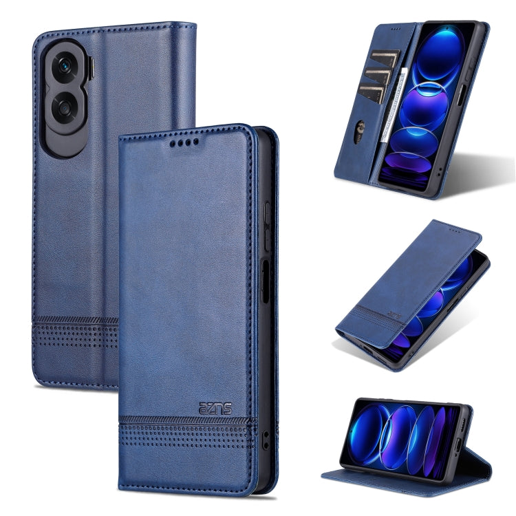 AZNS Magnetic Calf Texture Flip Leather Phone Case, For Honor X50i/90 Lite, For Honor Play 40, For Honor 90 Pro, For Honor 90