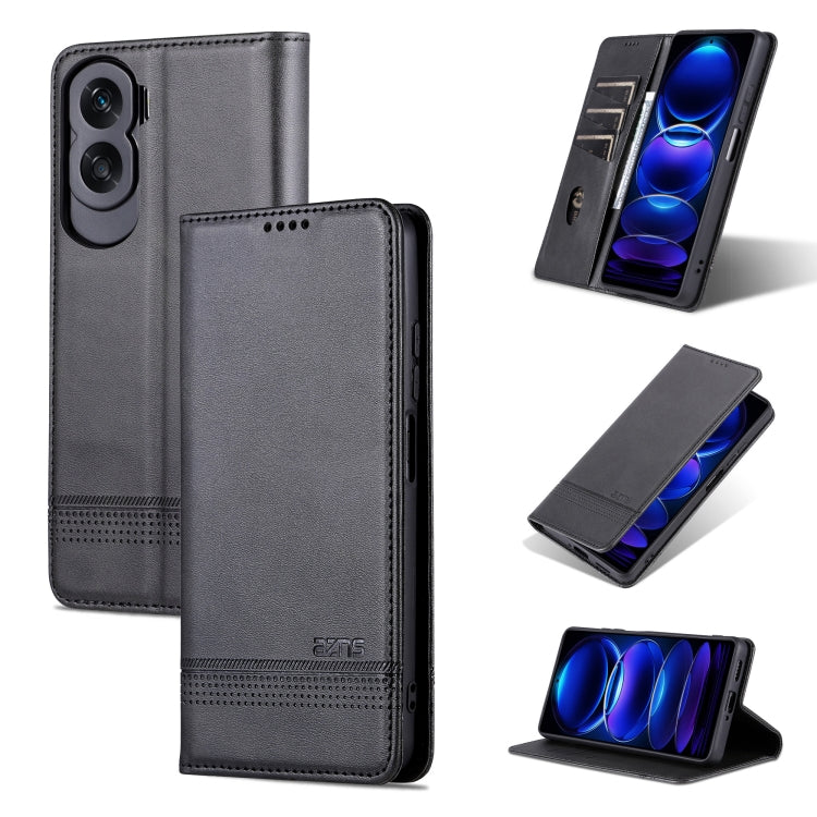 AZNS Magnetic Calf Texture Flip Leather Phone Case, For Honor X50i/90 Lite, For Honor Play 40, For Honor 90 Pro, For Honor 90