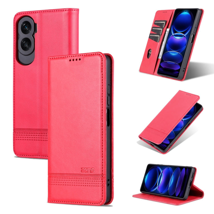 AZNS Magnetic Calf Texture Flip Leather Phone Case, For Honor X50i/90 Lite, For Honor Play 40, For Honor 90 Pro, For Honor 90