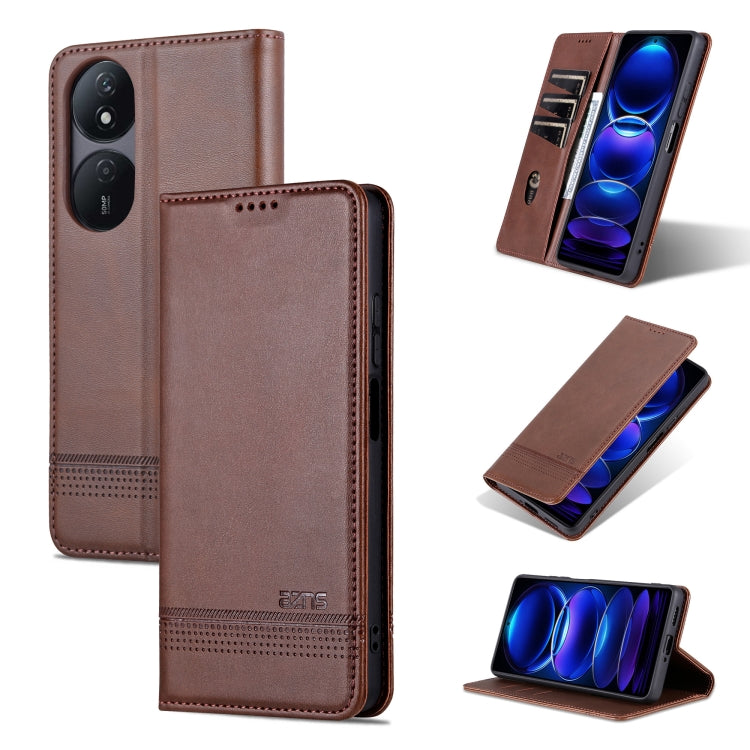 AZNS Magnetic Calf Texture Flip Leather Phone Case, For Honor 90 GT, For Honor Magic6 Lite 5G/X9b, For Honor Play 50 Plus, For Honor X50