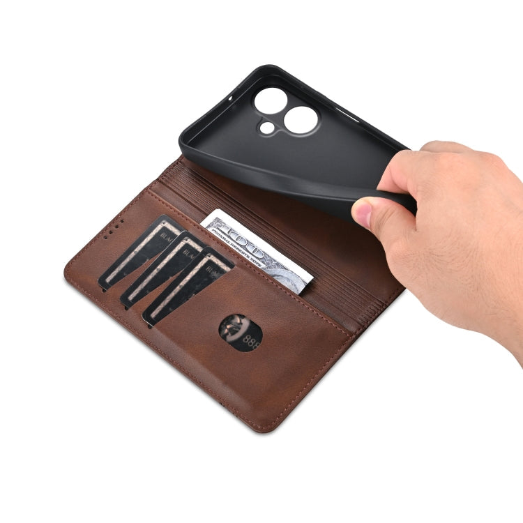 AZNS Magnetic Calf Texture Flip Leather Phone Case, For Honor Play 50/Play 50m 5G, For Honor 200 Lite Global, For Honor Magic6 Pro, For Honor Magic6