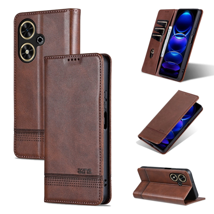 AZNS Magnetic Calf Texture Flip Leather Phone Case, For Honor Play 50/Play 50m 5G, For Honor 200 Lite Global, For Honor Magic6 Pro, For Honor Magic6