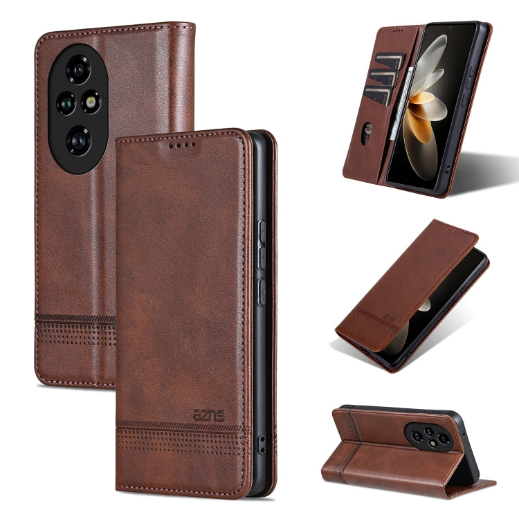 AZNS Magnetic Calf Texture Flip Leather Phone Case, For Honor Play 60 Plus, For Honor X6b, For Honor 200, For Honor 200 Pro