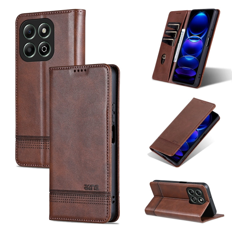 AZNS Magnetic Calf Texture Flip Leather Phone Case, For Honor Play 60 Plus, For Honor X6b, For Honor 200, For Honor 200 Pro